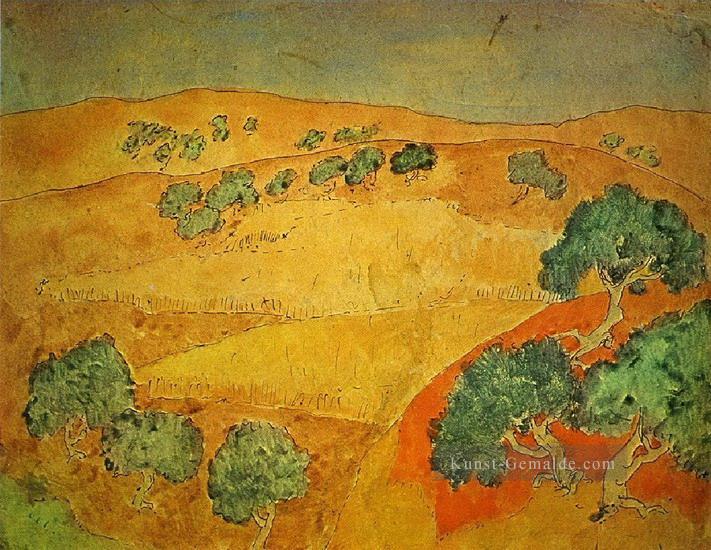 Barcelone paysage d ete 1902 kubistisch Ölgemälde